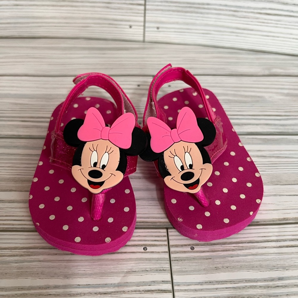 Disney Minnie Mouse Baby Girl Shoe Sandals Bundle Lot 0-6 Months Old - Picture 6 of 11